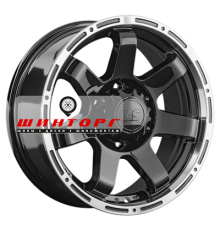 LS 7,5x17/6x139,7 ET25 D106,1 1289 BKL (конус, Колпак+лого)