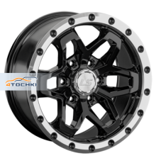 LS 9x17/6x139,7 ET15 D106,1 1350 BKL (конус, Колпак+лого)