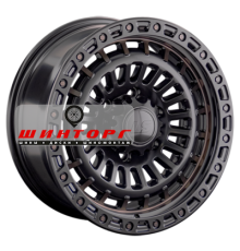 LS 9x18/6x139,7 ET20 D106,1 1348 BKS+BR (конус, Колпак+лого)