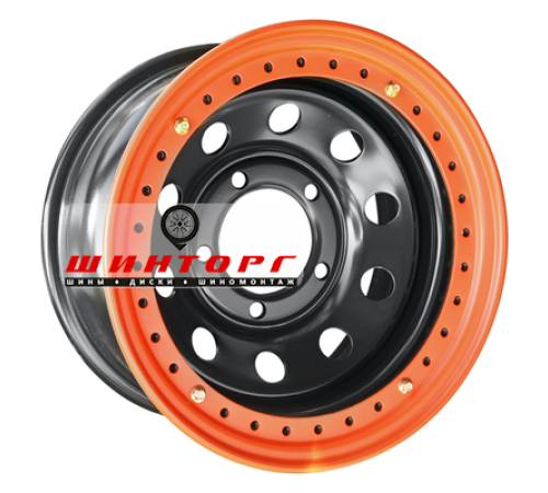 Купить диски Off-Road Wheels 8x16/5x150 ET-3 D113 Тойота Ленд Крузер 100 Черный с бедлоком (оранжевый) от производителя Off-Road Wheels в Казани