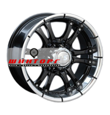 LS 8x16/6x139,7 ET10 D107,1 161 BKL (конус, Колпак+лого)