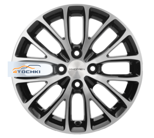 Купить диски Khomen Wheels 6x15/4x100 ET46 D54,1 KHW1506 (Rio/Solaris) Black-FP от производителя Khomen Wheels в Казани