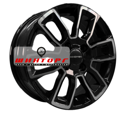 Купить диски Khomen Wheels 5,5x14/4x98 ET35 D58,5 KHW1406 (Lada Granta) Black-FP от производителя Khomen Wheels в Казани
