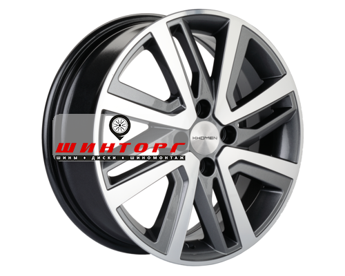 Купить диски Khomen Wheels 6x16/4x100 ET46 D54,1 KHW1609 (Rio II/Solaris II) Gray-FP от производителя Khomen Wheels в Казани