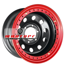 Off-Road Wheels 8x16/6x139,7 ET-19 D110 Тойота Ниссан с бедлоком (красный) Черный