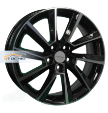 Khomen Wheels 6x16/5x100 ET45 D54,1 KHW1604 (Yaris) Black-FP