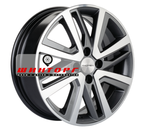 Купить диски Khomen Wheels 6x16/4x100 ET46 D54,1 KHW1609 (Rio II/Solaris II) Gray-FP от производителя Khomen Wheels в Казани
