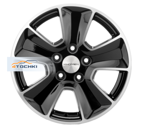 Купить диски Khomen Wheels 6,5x16/5x114,3 ET50 D66,1 KHW1601 (Renault/Nissan) Black-FP от производителя Khomen Wheels в Казани