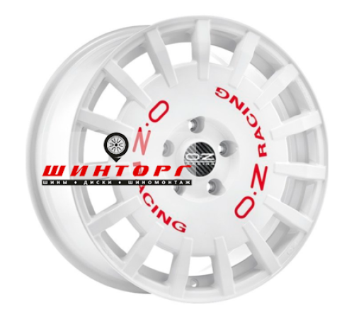 Купить диски OZ 8x17/5x100 ET48 D68 Rally Racing Race White + Red Lettering от производителя OZ в Казани