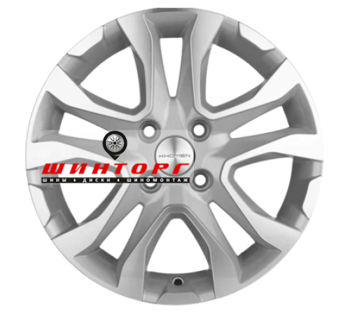 Купить диски Khomen Wheels 6x15/4x100 ET46 D54,1 KHW1503 (Rio/Solaris) F-Silver-FP от производителя Khomen Wheels в Казани