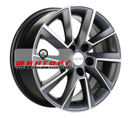 Купить диски Khomen Wheels 6x15/5x100 ET38 D57,1 KHW1507 (Rapid/Fabia) Gray-FP от производителя Khomen Wheels в Казани