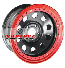 Off-Road Wheels 8x16/5x150 ET-14 D113 Тойота Ленд Крузер 100/105 Черный с бедлоком (красный)