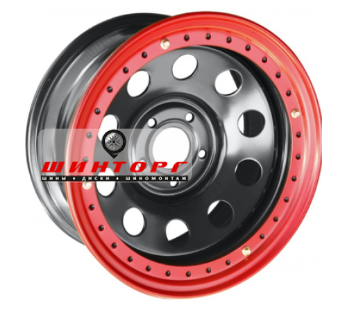 Купить диски Off-Road Wheels 8x16/5x150 ET-14 D113 Тойота Ленд Крузер 100/105 Черный с бедлоком (красный) от производителя Off-Road Wheels в Казани