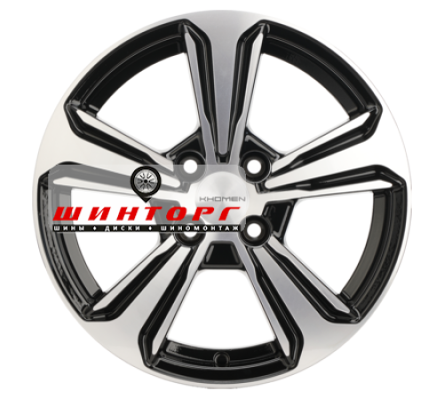 Купить диски Khomen Wheels 6x15/4x100 ET45 D54,1 KHW1502 (Solano) Black-FP от производителя Khomen Wheels в Казани