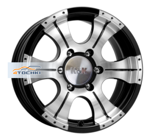 Купить диски K&K 8x16/6x139,7 ET0 D110,1 Байконур (КС465М) Алмаз черный от производителя K&K в Казани Купить диски K&K 8x16/6x139,7 ET0 D110,1 Байконур (КС465М) Алмаз черный от производителя K&K в Казани